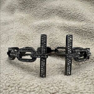 Michael Kors Silver and Black Chain Link Bracelet